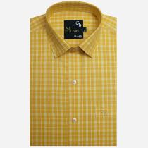Checks Yellow Shirt : Business