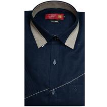 Combination Navy Blue Shirt : 