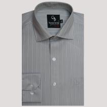 Stripes Light Gray Shirt : Business