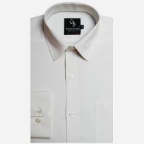 Self Design White Shirt : Business