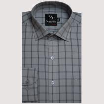 Checks Gray Shirt : Business