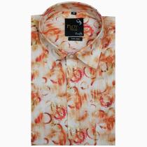Print Orange Shirt : Party