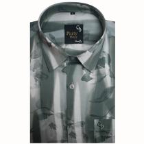 Print Green Shirt : Party