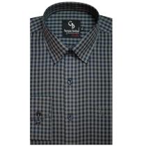 Checks Dark Blue Shirt : Business