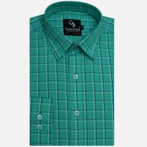 Checks Dark Green Shirt : Business