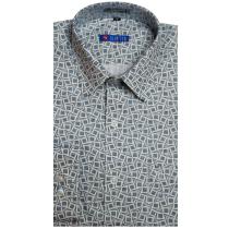 Print Blue Shirt : Slim