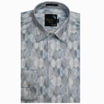 Print Blue Shirt : Party