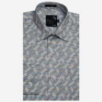 Print Blue Shirt : Party
