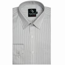 Stripes Light Gray Shirt : Business