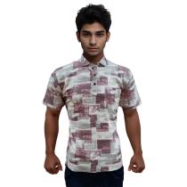 Print Peach Shirt : Regular