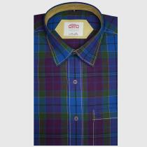 Checks Blue Shirt : Ditto