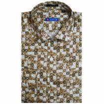 Print Mustard Shirt : Slim