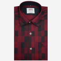 Checks Maroon Shirt : Ditto