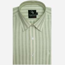 Stripes Light Green Shirt : Business