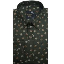 Print Green Shirt : Party
