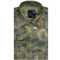 Print Green Shirt : Party
