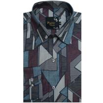 Print Gray Shirt : Party