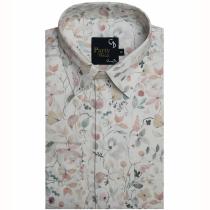 Print Cream Shirt : Party