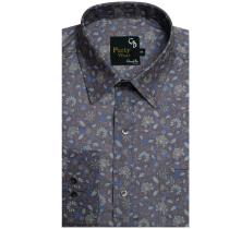 Print Brown Shirt : Party