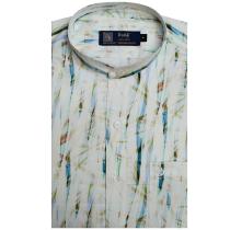 Print Blue Shirt : Party