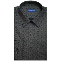 Print Black Shirt : Slim