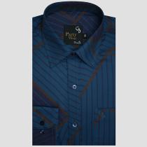 Print Dark Blue Shirt : Party