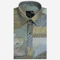 Print Green Shirt : Party