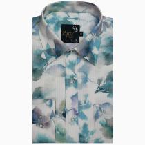 Print Green Shirt : Party