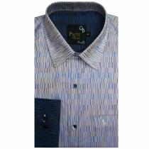 Print Blue Shirt : Party
