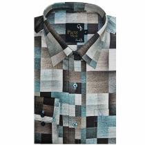Print Green Shirt : Party