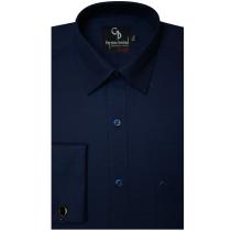 Self Design Navy Blue Shirt : Business