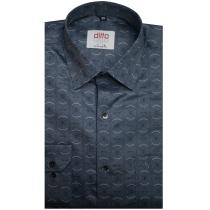 Self Design Navy Blue Shirt : Ditto