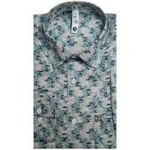 Print Green Shirt : Slim