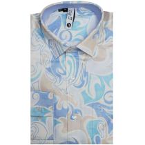 Print Blue Shirt : Slim