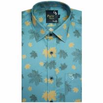 Print Navy Blue Shirt : Party