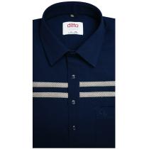 Combination Navy Blue Shirt : 