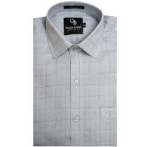 Checks Light Gray Shirt : Business