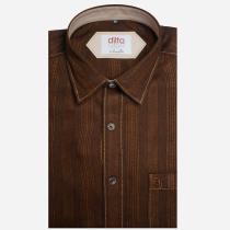 Self Design Brown Shirt : Ditto