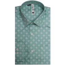 Print Green Shirt : Slim
