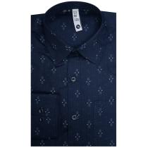 Print Blue Shirt : Slim