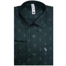 Print Green Shirt : Slim