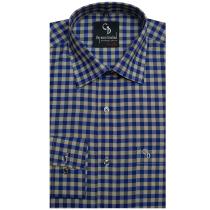 Checks Dark Blue Shirt : Business