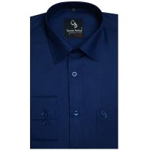 Plain Dark Blue Shirt : Business