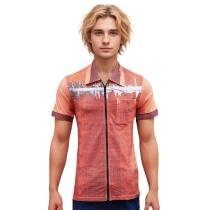 Print Rust T-shirt : Itutu (Slim Fit)