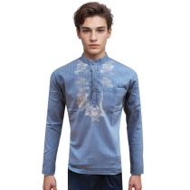 Print Blue Shirt : 