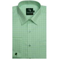 Checks Dark Green Shirt : Business