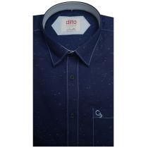 Self Design Navy Blue Shirt : 