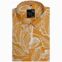 Print Brown Shirt : Party
