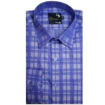 Checks Dark Blue Shirt : Business