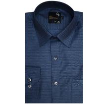 Self Design Dark Blue Shirt : Business